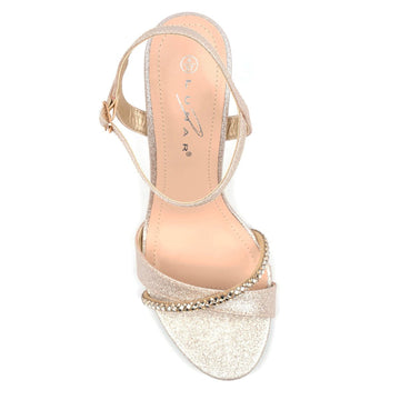 Womens Lunar Rosalyn Heeled Sandals - Gold