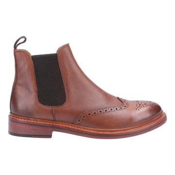 Mens Cotswold Siddington Leather Chelsea Boots - Brown