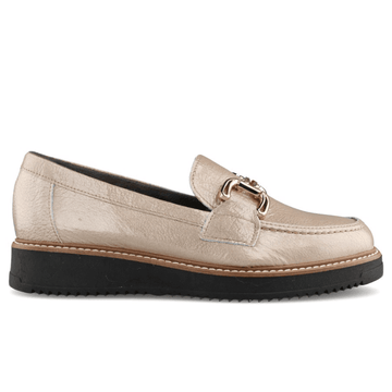 Womens Pitillos 10760 Stone Patent Loafers - Piedra