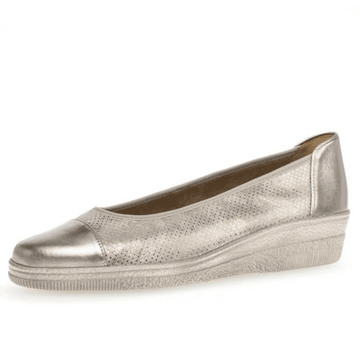 Womens Gabor 86.042 Bronze Metallic Wedge Shoes - Bronze