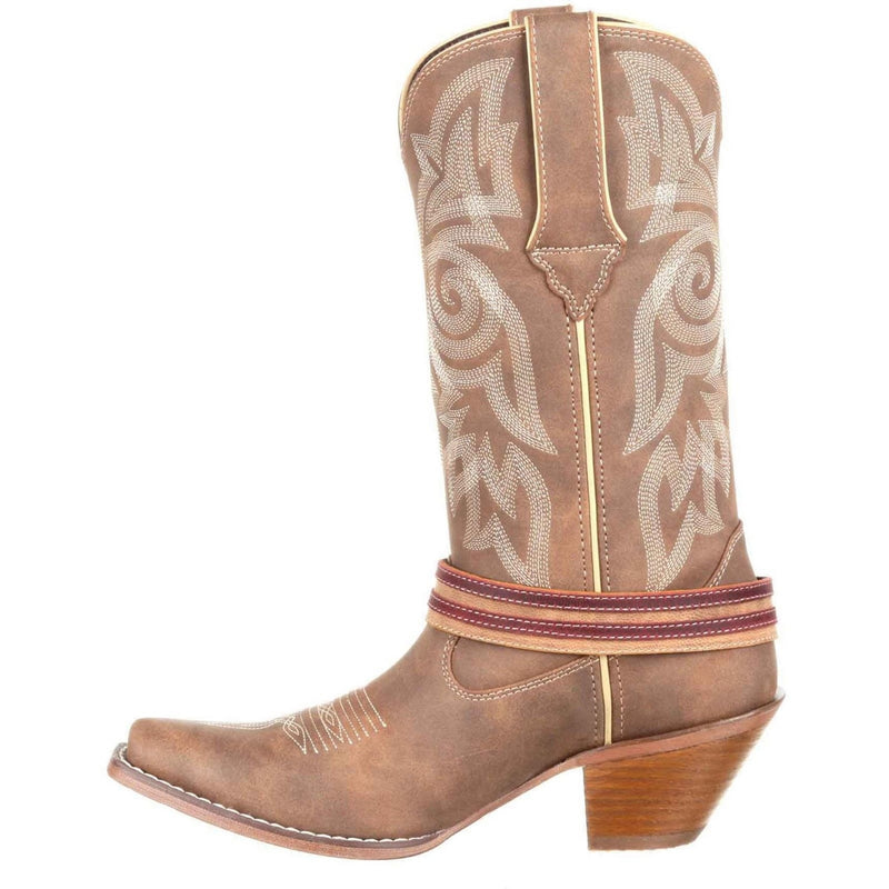 Womens Durango Crush Flag Brown and Khaki Boots - Brown and Khaki