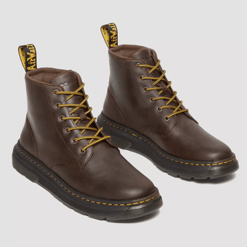 Mens Dr Martens Crewson Crazy Horse Leather Chukka Boots- Dark Brown - Brown