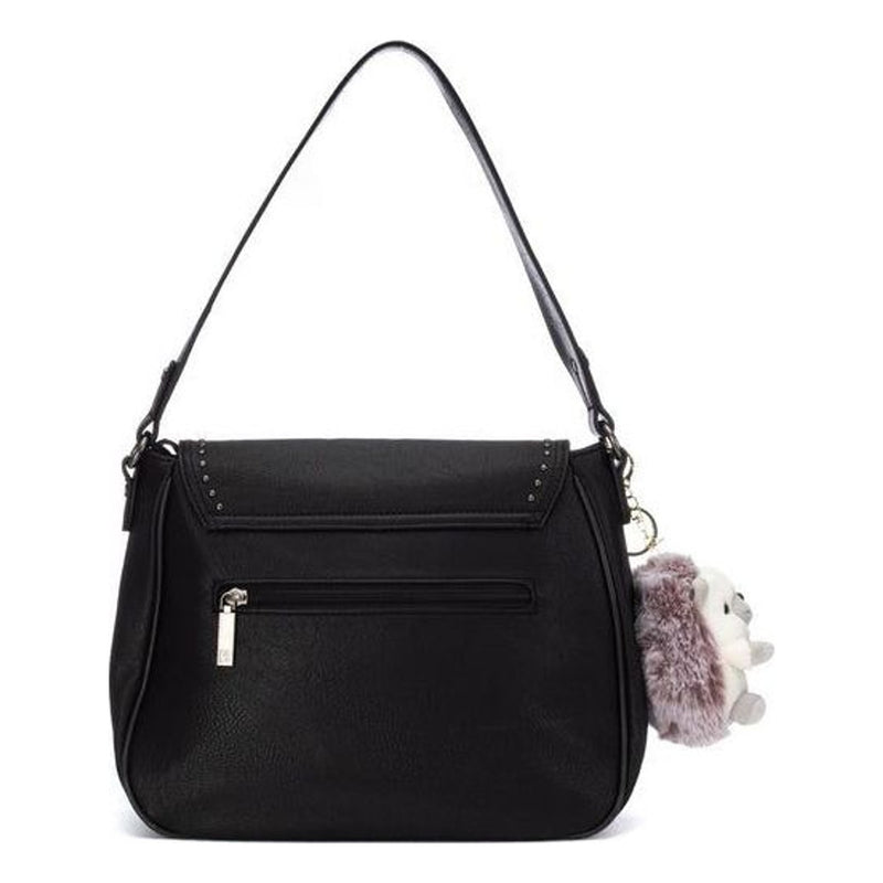 Womens Refresh 183440 Flap Over Shoulder Bag - Black