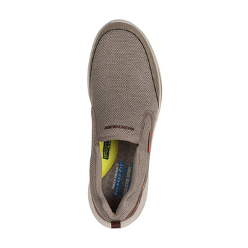 Mens Skechers 210808 Taupe, Beige & Brown Slip-On Slade Shoe - Khaki