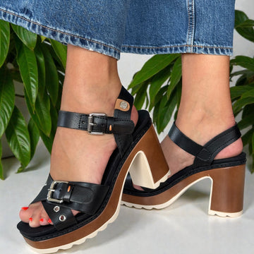 Womens Refresh 175290 Heeled Sandal - Black