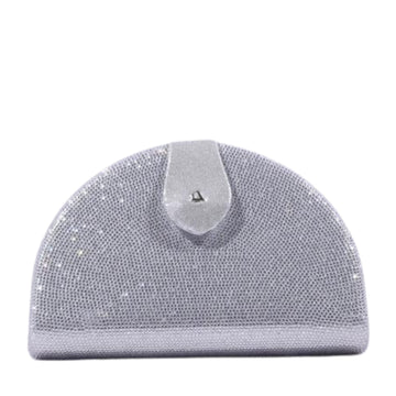 Womens Una Healy Maneater Diamante Clutch Occasion Bag - Chrome Twist