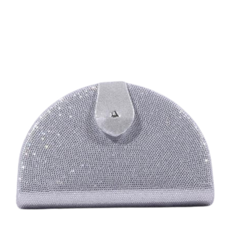 Womens Una Healy Maneater Diamante Clutch Occasion Bag - Chrome Twist
