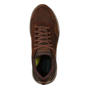 Mens Skechers Benago - Hombre Dark Brown Waterproof Trainers - Dark Brown