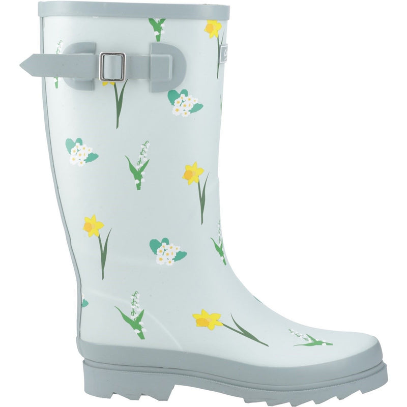 Womens Cotswold Wildflower Tall Wellingtons - Mint