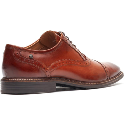 Mens Base London Ascot Formal Lace-up Shoes - Burnt Tan