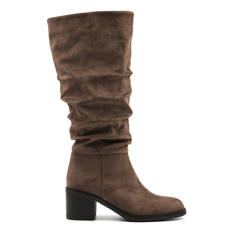 Womens Lunar Kristen Scrunch Long Boots - Taupe