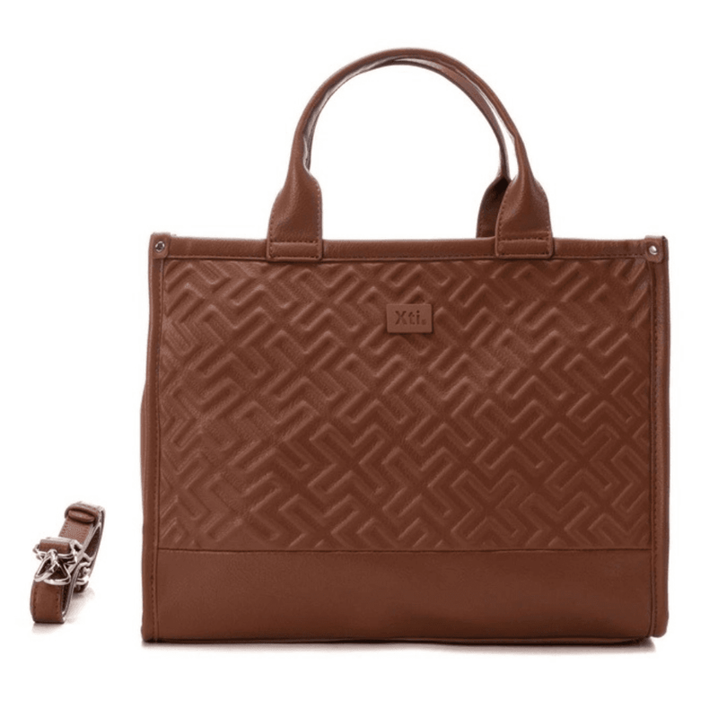 Womens Xti 184331 Camel Embossed Large Tote Bag - Camel