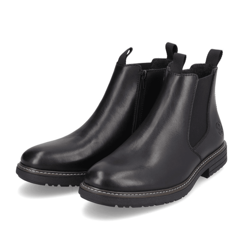 Mens Rieker 33180 Chelsea Zip Boot - Black