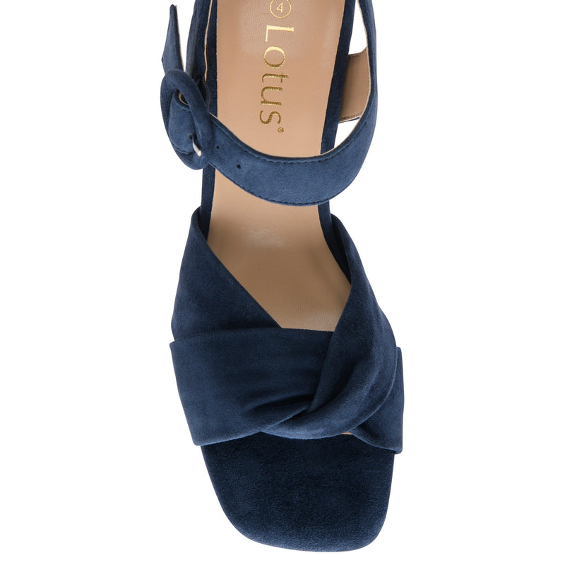 Womens Lotus ULS622 Maria Open-Toe Sandals - Navy