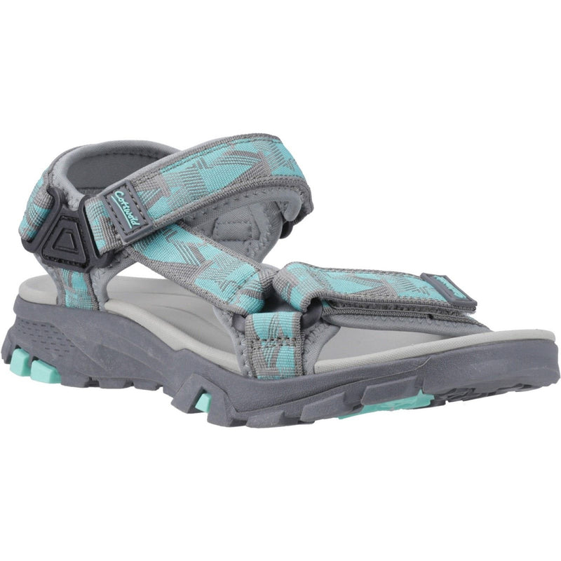 Womens Cotswold Stanton Sandals - Grey and Turquoise