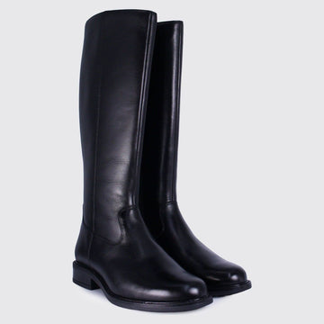 Womens Dubarry Cadence Leather Long Boots - Black