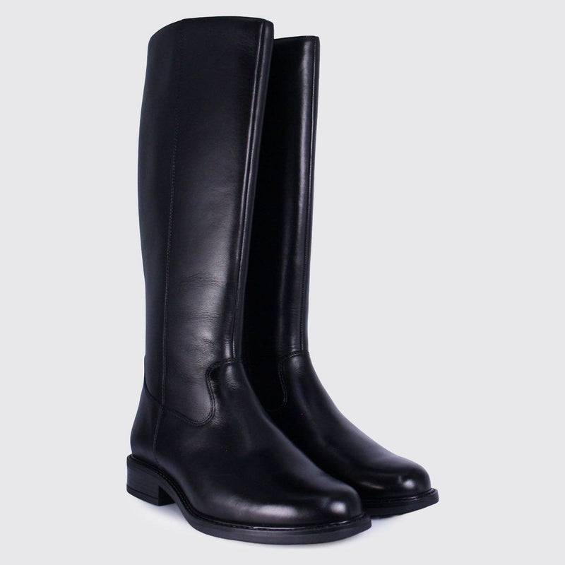 Womens Dubarry Cadence Leather Long Boots - Black
