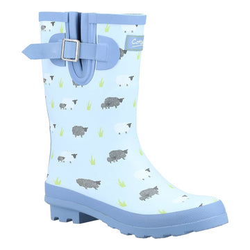 Womens Cotswold Farmyard Mid Wellingtons - Sheep