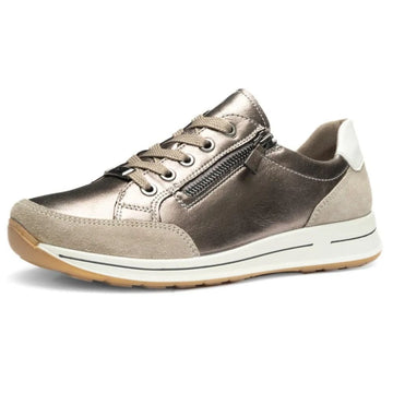 Womens Ara Osaka Side Zip Trainers - Cashmere Pewter