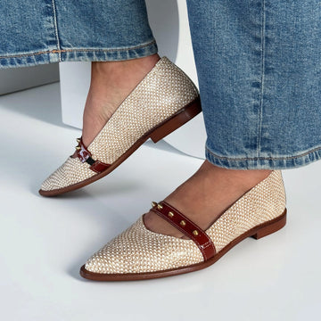 Womens AW26 Nemonic 2424 Renata Brown Flat Shoes - Brown