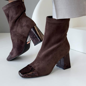 Womens Una Healy Homegrown Ankle Boots - Choco Cobra