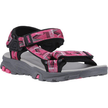 Womens Cotswold Stanton Sandals - Black and Fuchsia