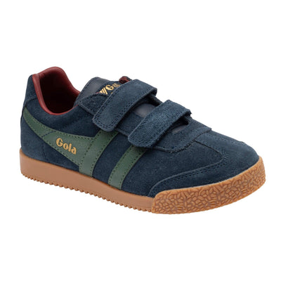 Kids Gola Harrier Strap Navy Trainers - Navy