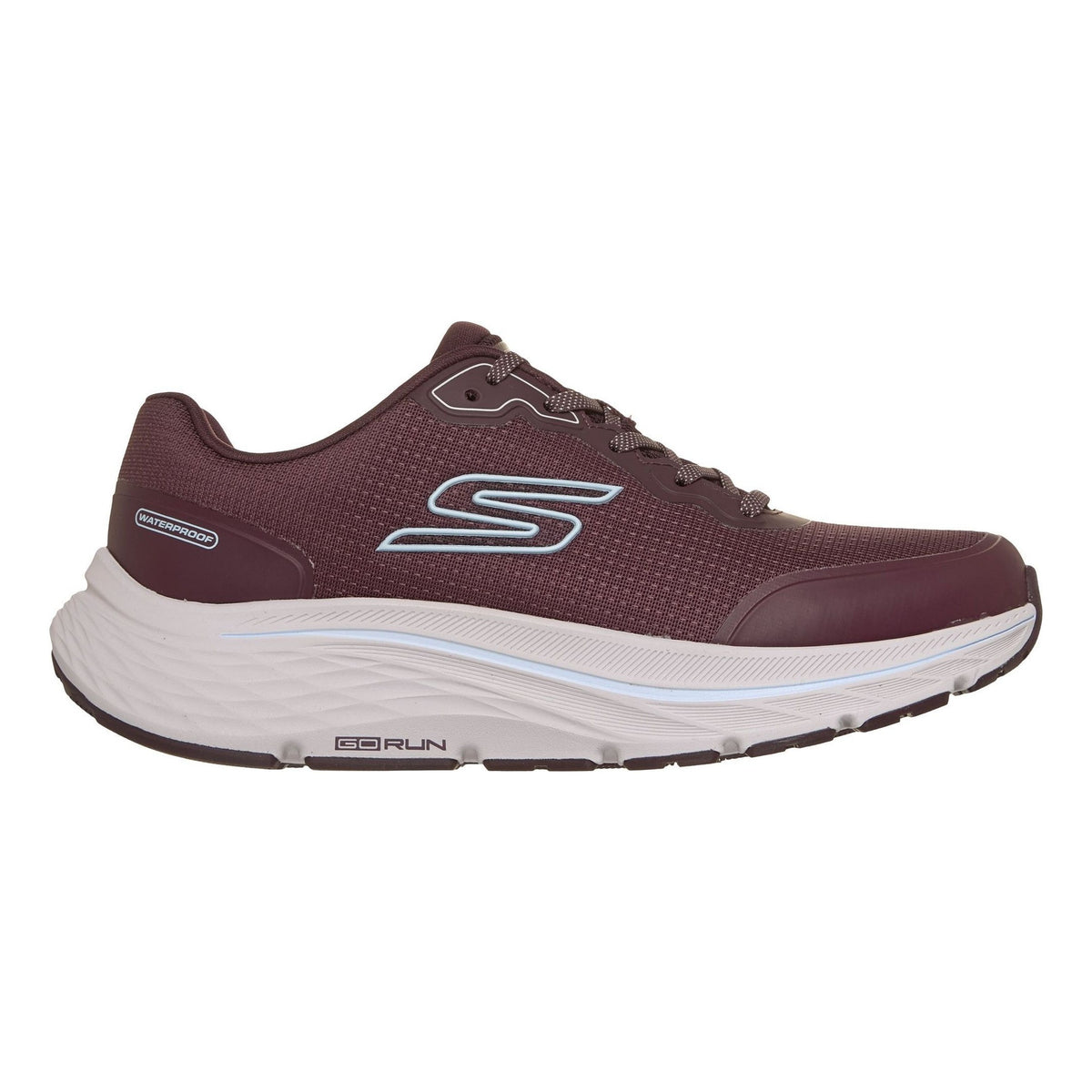 Womens Skechers 129056 Go Run Consistent 3 - Streamhaven Burgundy Waterproof Trainers