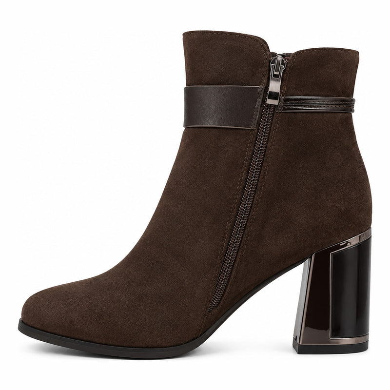 Womens Redz R1851 Brown Ankle Boots - Brown