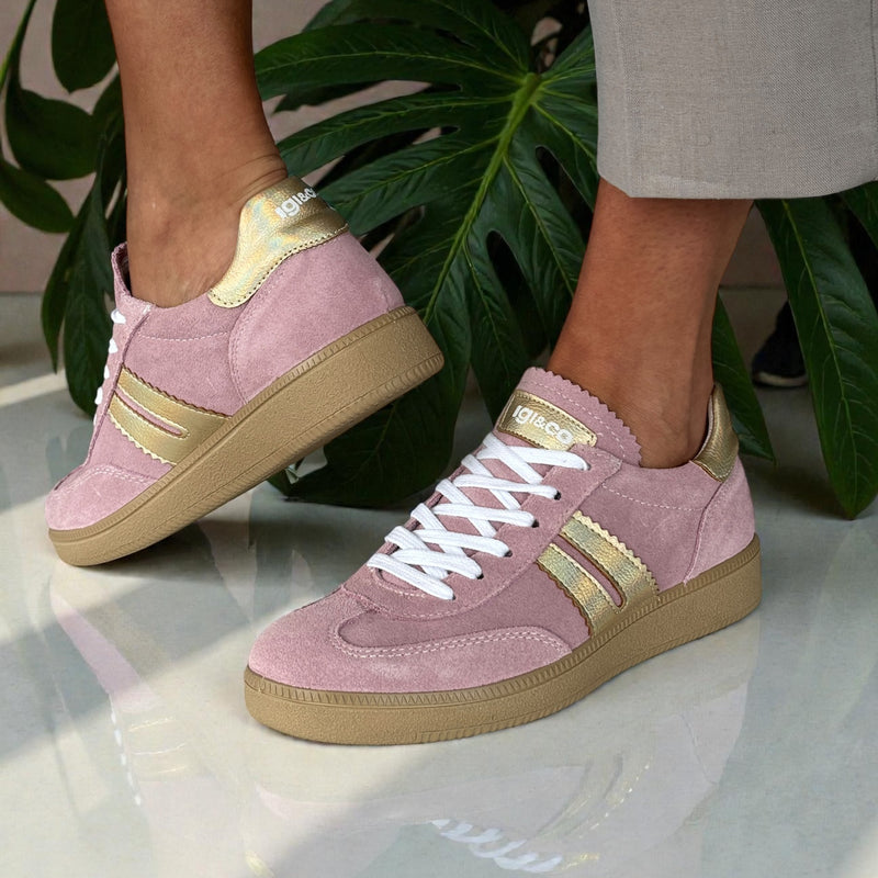 Womens Igi & Co Pink And Gold Trainers - Pink And Gold