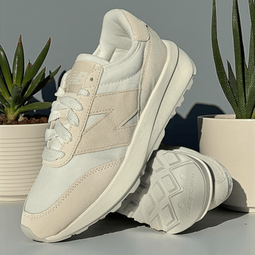New Balance Womens 370 Mix Trainers - Sea Salt with Bisque - Beige