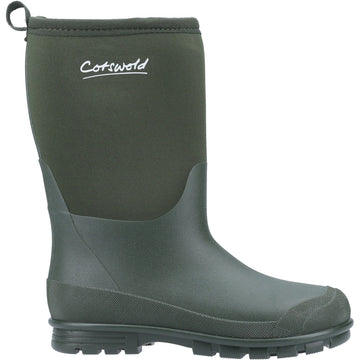 Kids Cotswold Hilly Neoprene Wellingtons - Green