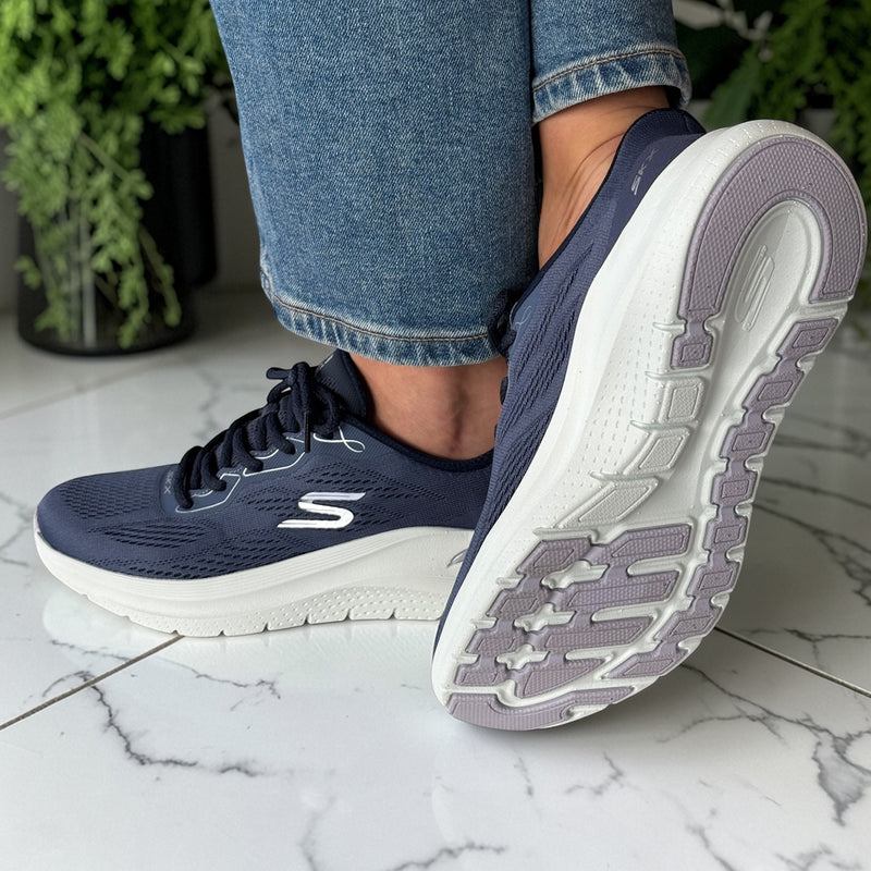 Womens Skechers 150338 Navy & White Slip-In Arch Fit 2.0 Trainer - Navy