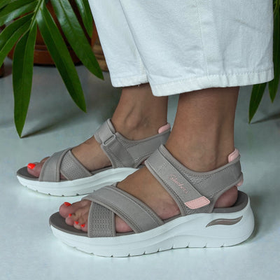 Womens Skechers 164078 Arch Fit 2.0 Sandal Sandals - Taupe