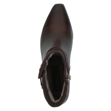 Womens Caprice 25317 Ankle Boots - Dark Brown Nappa
