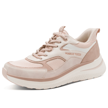 Womens Marco Tozzi 23732 Rose Pink Wedge Trainers - Rose Combi