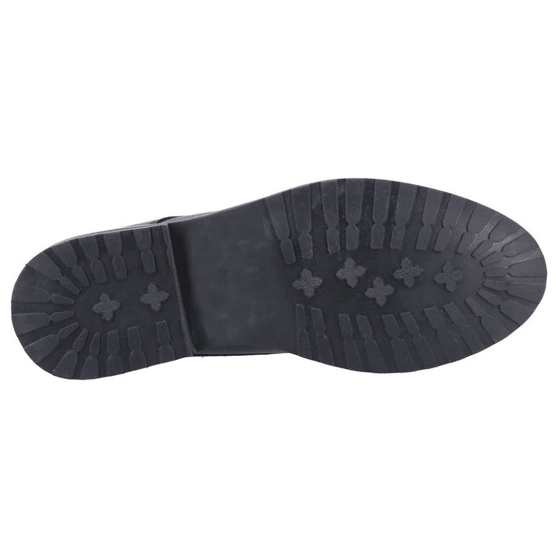 Senior Girls Hush Puppies Verity Lace Up School Shoe - Black Leather