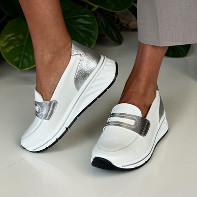 Womens Suave Como 6010 White Trainers - White