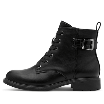 Womens Jana 25278 Black Biker Boots - Black