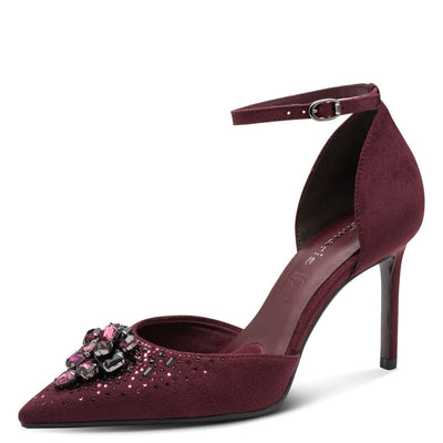 Womens Tamaris 22440 Merlot Court Shoes - Merlot