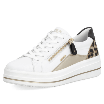 Womens Remonte D1C01 White Mix - White Gold and Black