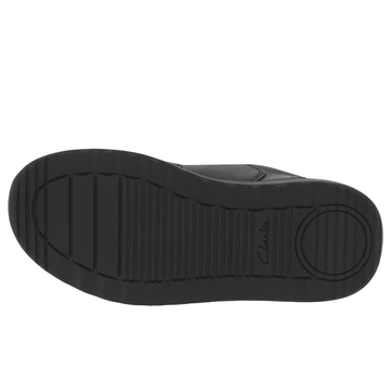 Junior Boys Clarks Daze Step 2 Velcro School Shoe - Black