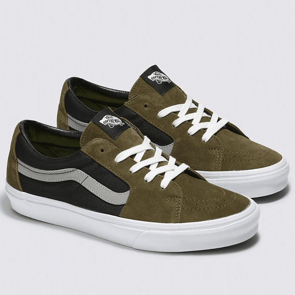 Vans Mens Sk8-Low 2 Tone Shoes - Olive Black