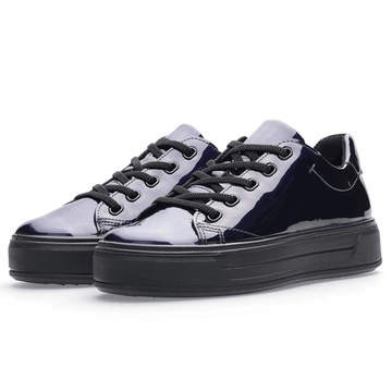 Womens Ara Canberra Purple Patent Trainers - Plum Patent