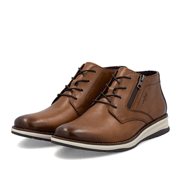 Mens Rieker 14705 Tan Lace and Zip Chukka Boots - Tan