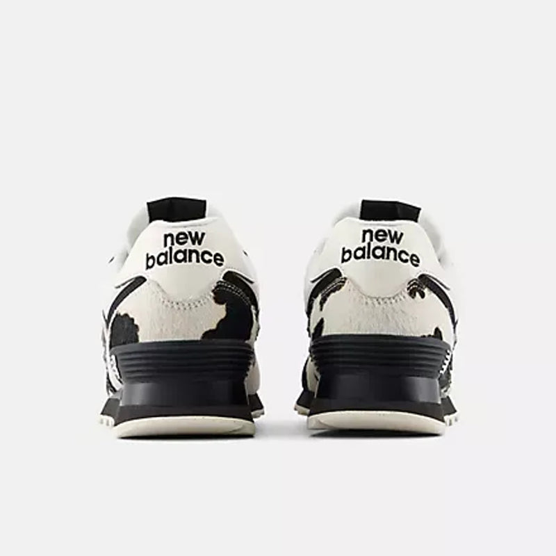 Womens New Balance W574 Black with Linen Trainers - Black with Linen