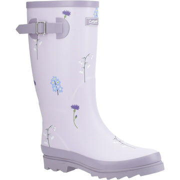 Womens Cotswold Wildflower Tall Wellingtons - Lilac
