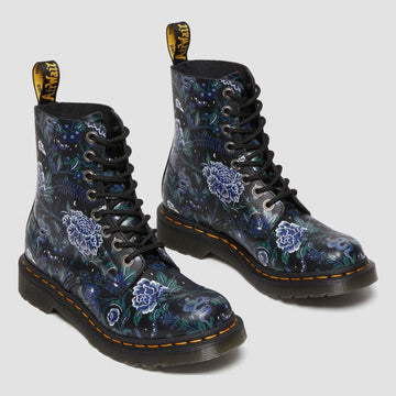 Womens Dr. Martens 1460 Pascal Mystic Garden Leather Ankle Boots - Mystic Garden