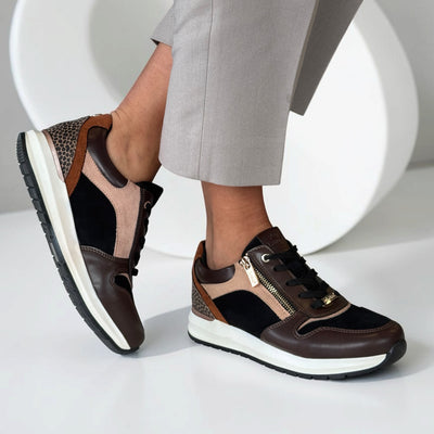 Womens Lotus Venus ULS609 Trainers - Brown / Black