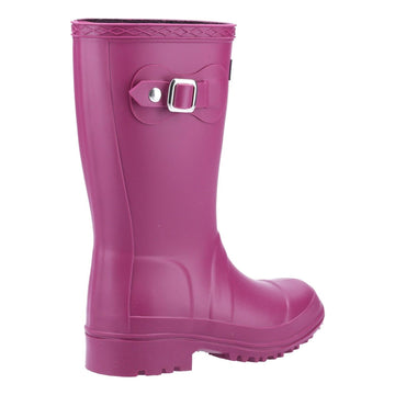 Kids Cotswold Buckingham Waterproof Wellingtons - Berry